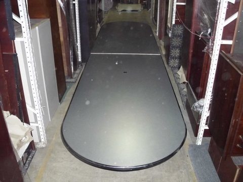 15′ x 42″ gray racetrack table