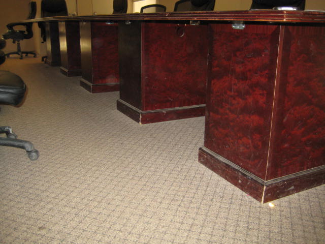 20′ x 4′ cherry boat shape conference table