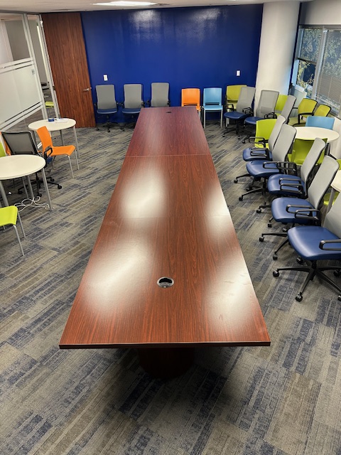 22’ x 4’ Conference Table w/power