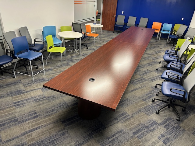 22’ x 4’ Conference Table w/power