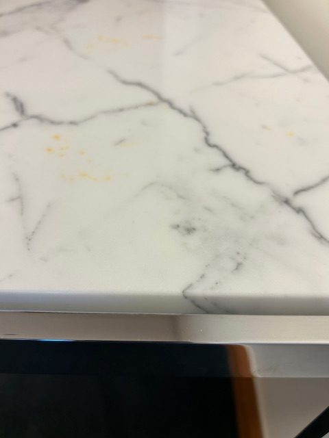 24” square marble table