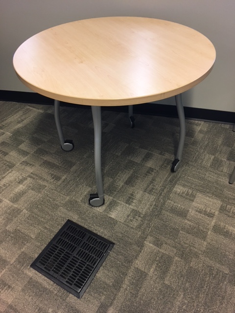 36” mobile table