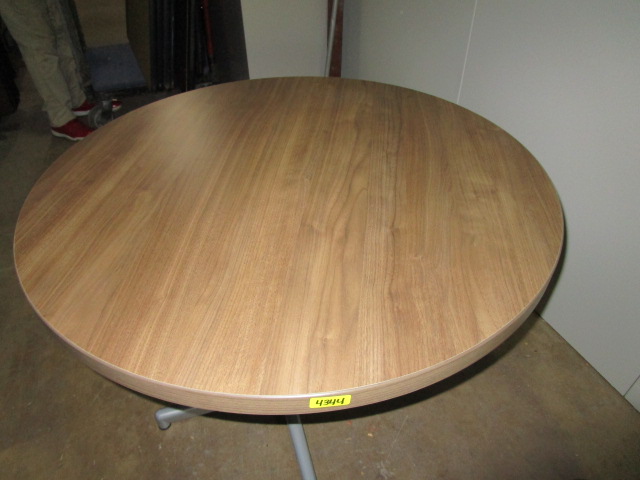 36” Round walnut table