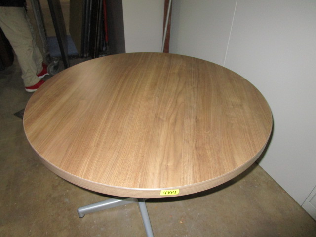 36” Round walnut table