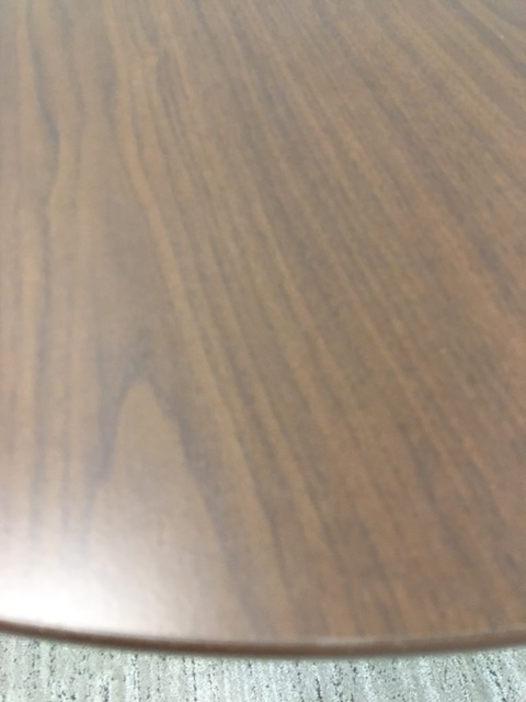 36” Round walnut table