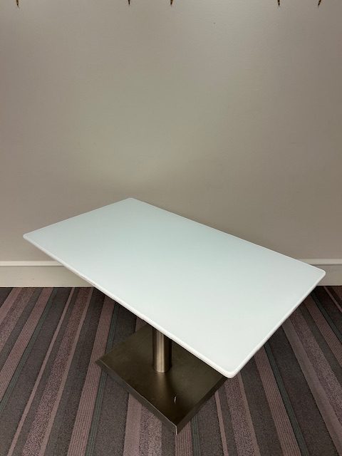 4’ x 28” glass top table