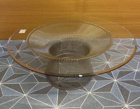 42” glass top coffee table