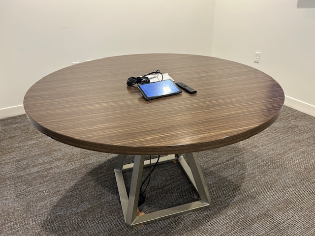 53” Round table w/power