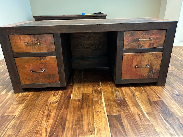 6’ x 29.5” Smoke Copper Desk
