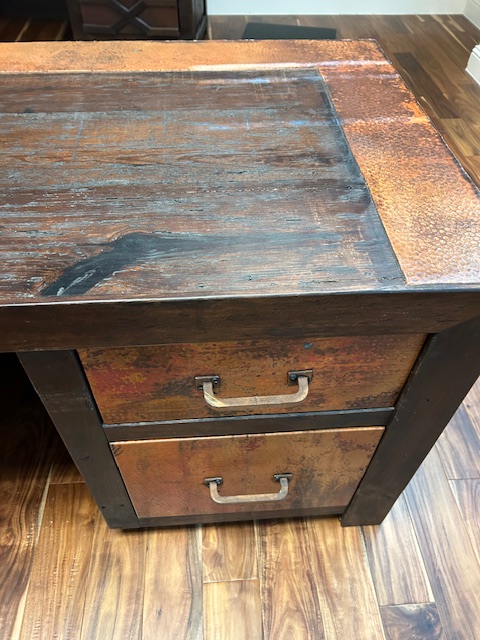 6’ x 29.5” Smoke Copper Desk