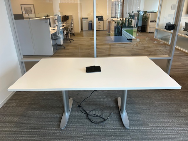 6’ x 42” Bernhardt table w/power