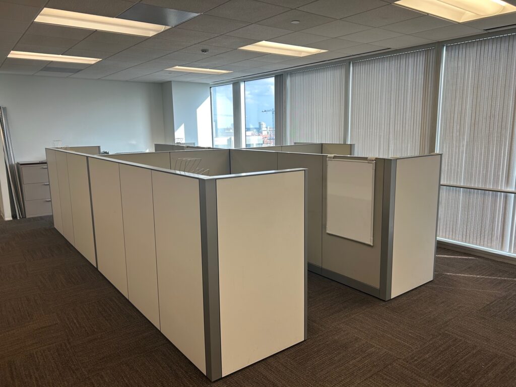 6’ x 6’ or 6’ x 8.5’ Answer stations-54”H