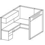 6′ x 6′ x 65″H Steelcase Answer