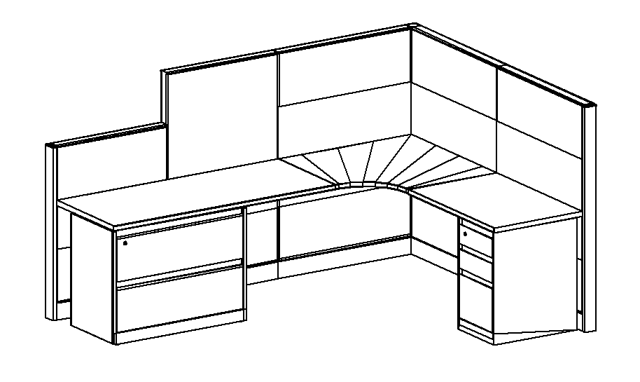 6′ x 8′ x 54″H Steelcase Answer