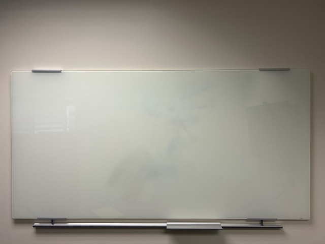 6’W x 3’H Glass markerboard