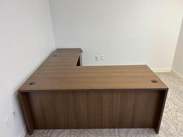 71” x 77” L shape desk