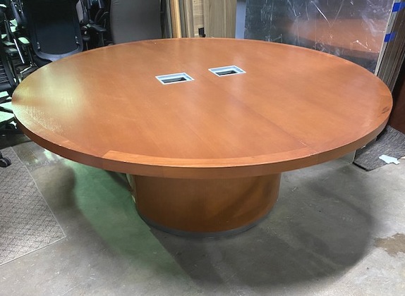 72” Round table w/power