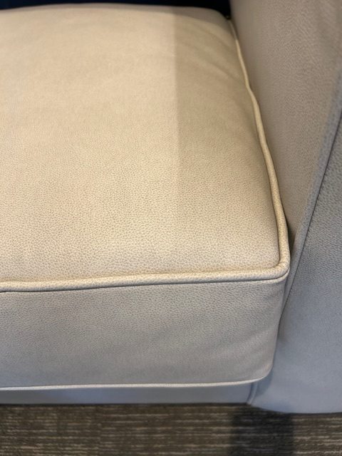 Beige leather sofa