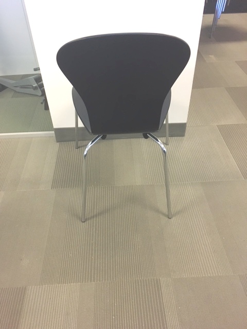 Black breakroom chairs