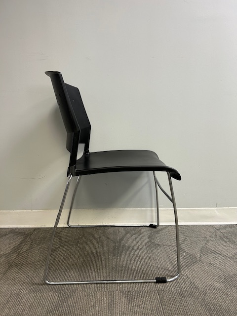 Black breakroom chairs