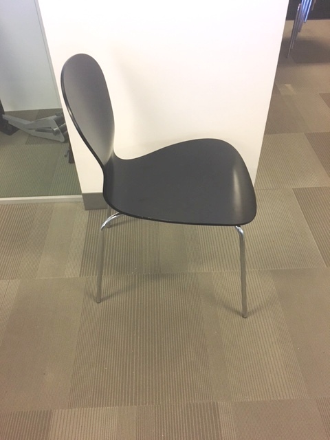 Black breakroom chairs