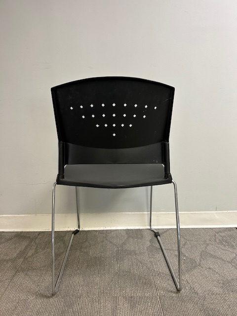 Black breakroom chairs