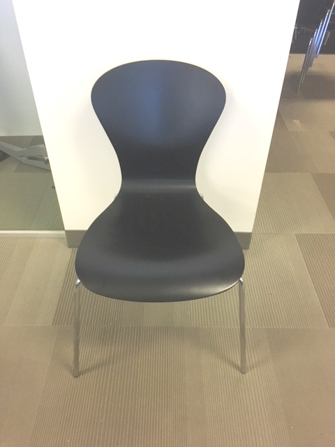 Black breakroom chairs