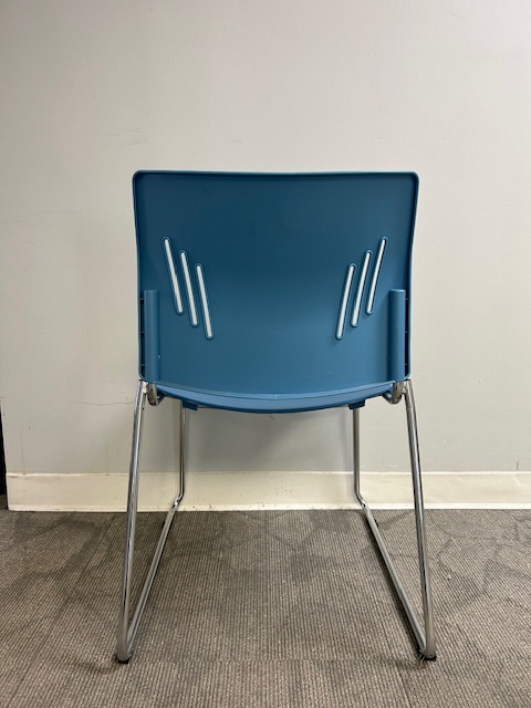 Blue breakroom chairs