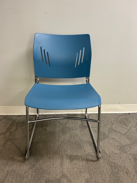 Blue breakroom chairs