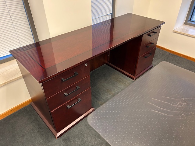 Bowed front Desk/Credenza set