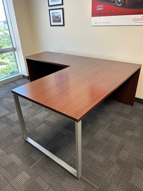 Cherry L shape desk