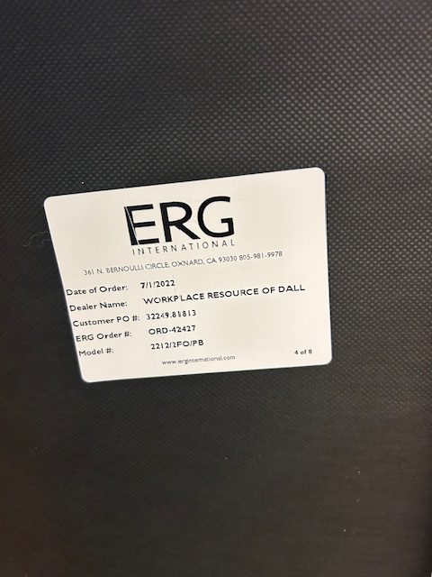 ERG Int’l. Armless chair