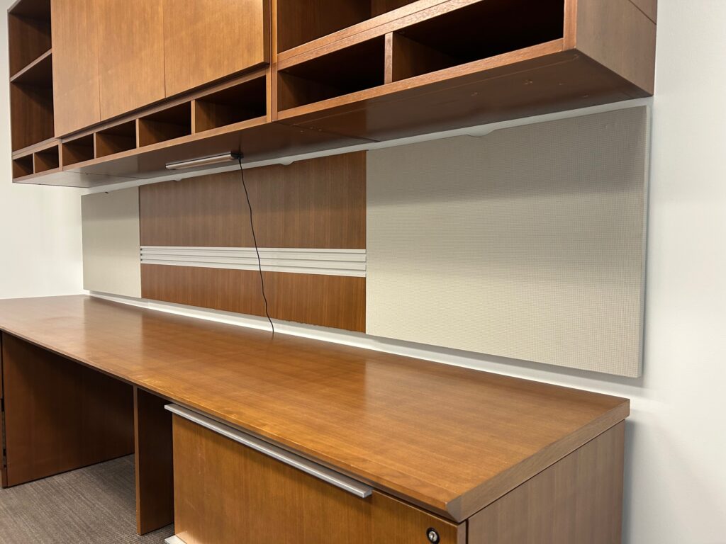 Executive Desk & Credenza with overhead