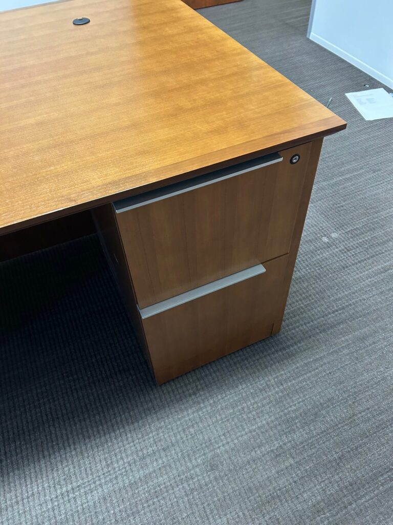 Executive Desk & Credenza with overhead
