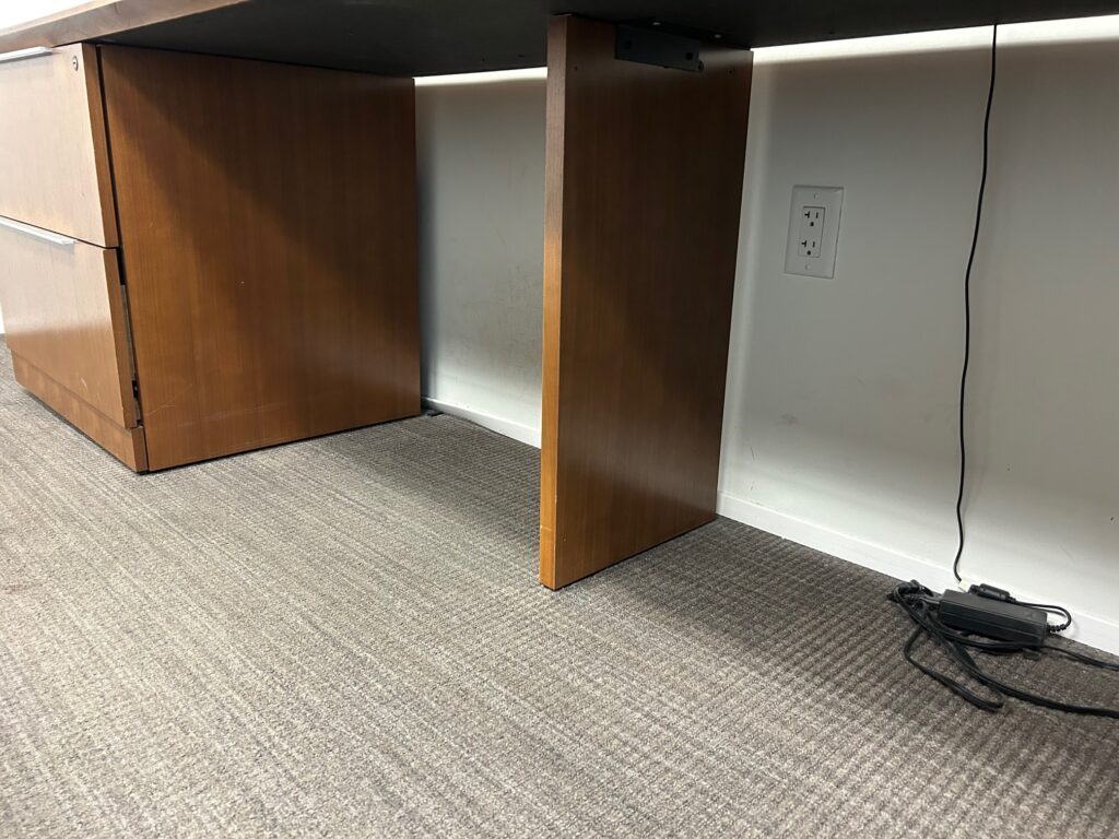 Executive Desk & Credenza with overhead