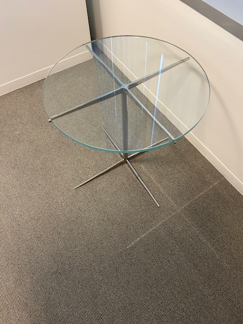 Glass top side table