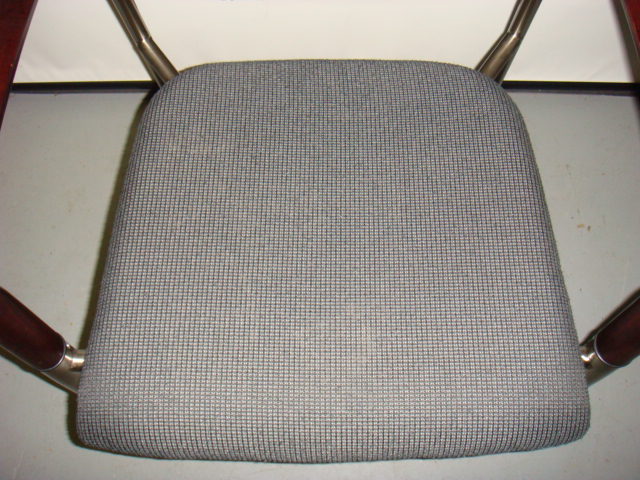 Guest chairs-mahogany & dark gray