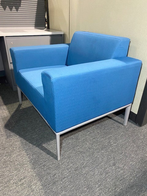 Gunlocke Blue Club Chair