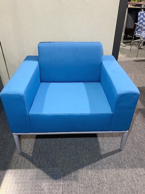 Gunlocke Blue Club Chair