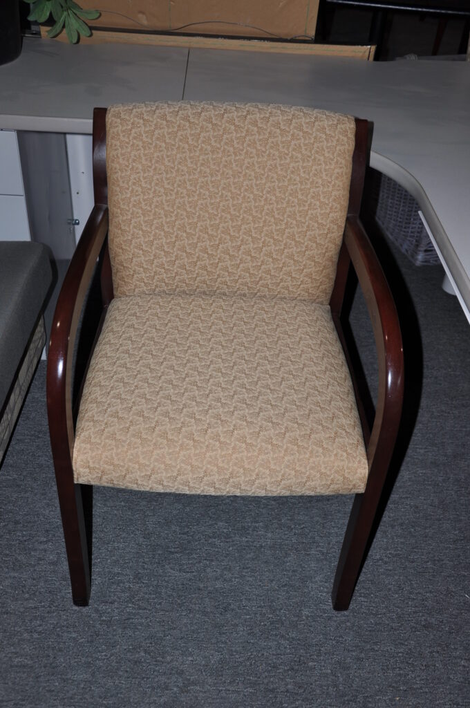 Hon dark cherry/gold fabric guest chairs