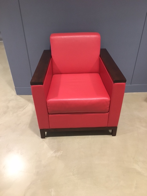 Kimball red lounge chair
