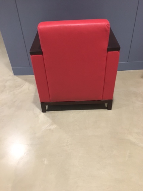 Kimball red lounge chair