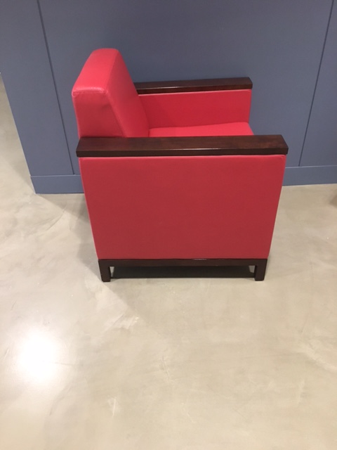 Kimball red lounge chair
