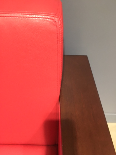 Kimball red lounge chair