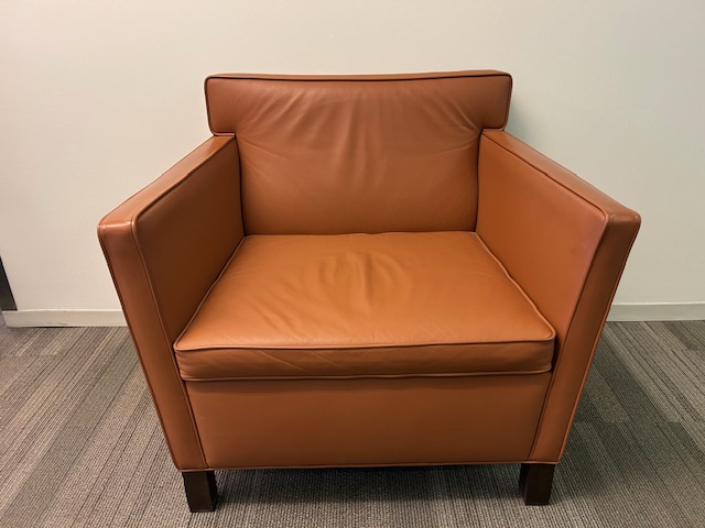 Leather club chair