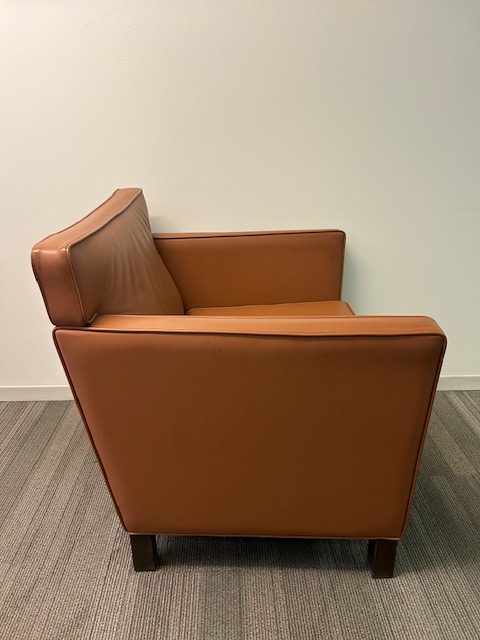 Leather club chair