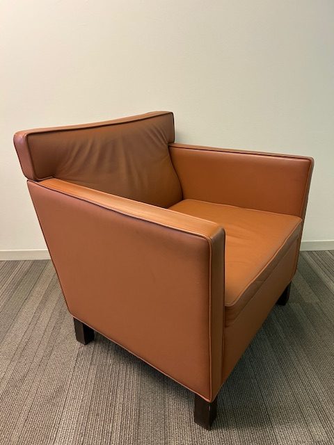 Leather club chair