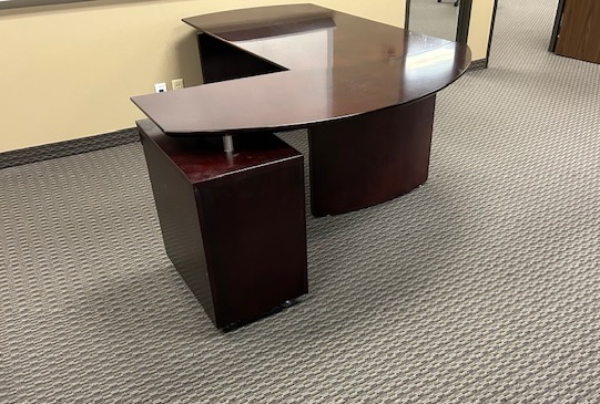 Mahogany L shape desk