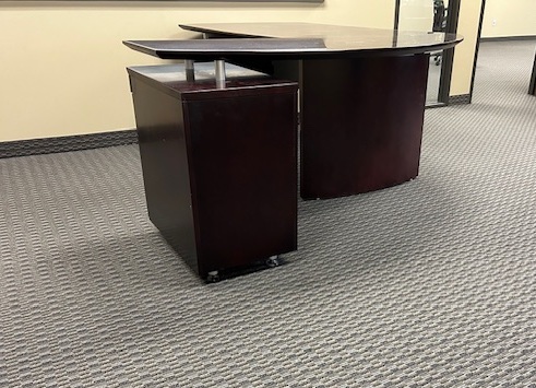 Mahogany L shape desk