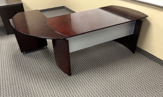 Mahogany L shape desk